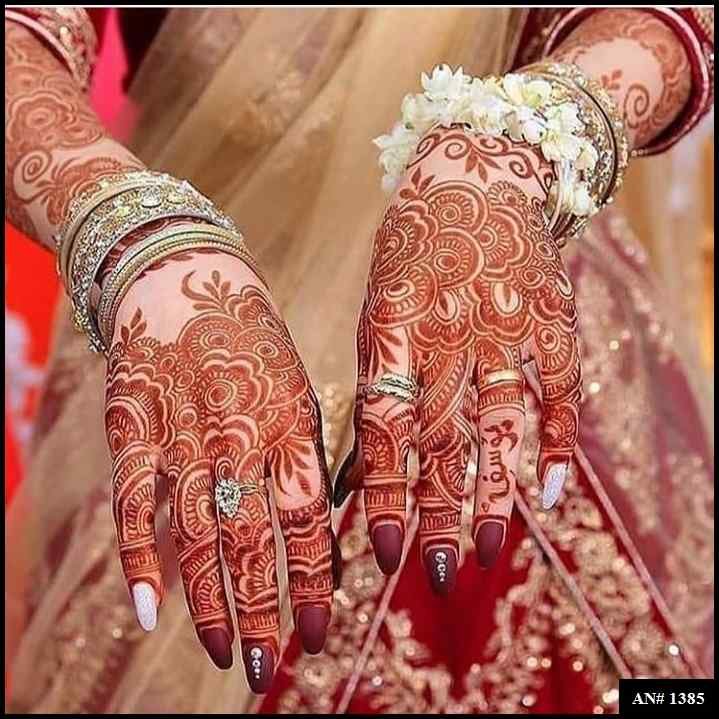Back Full Hand Bridal Mehndi Design AN 1385