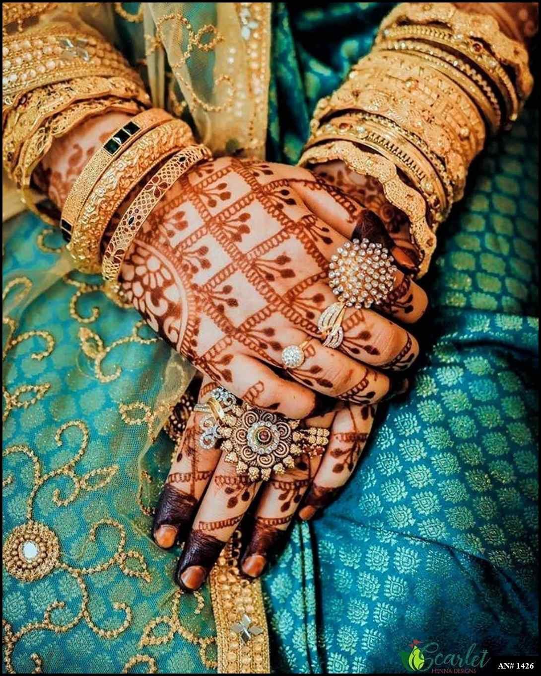 Back Full Hand Bridal Mehndi Design [AN 1426]