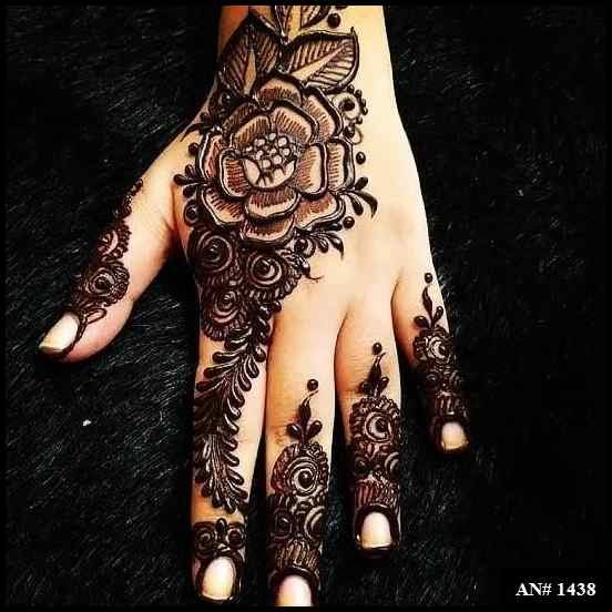 Back Full Hand Bridal Mehndi Design AN 1438