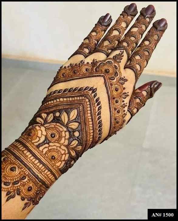 Back Full Hand Bridal Mehndi Design AN 1500