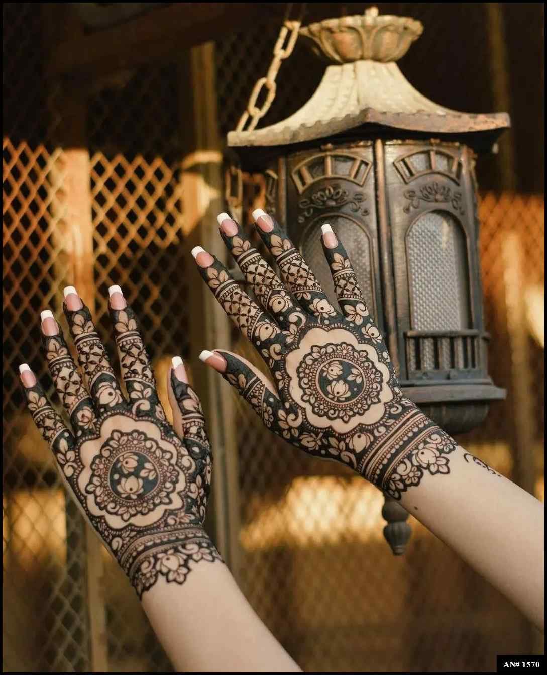 Back Full Hand Bridal Mehndi Design AN 1570