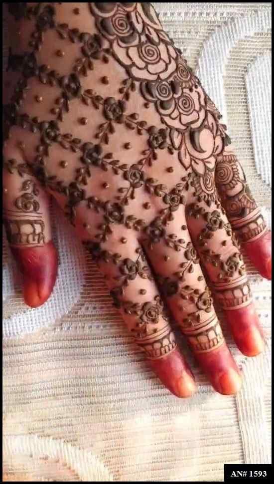 Back Full Hand Bridal Mehndi Design [AN 1593]
