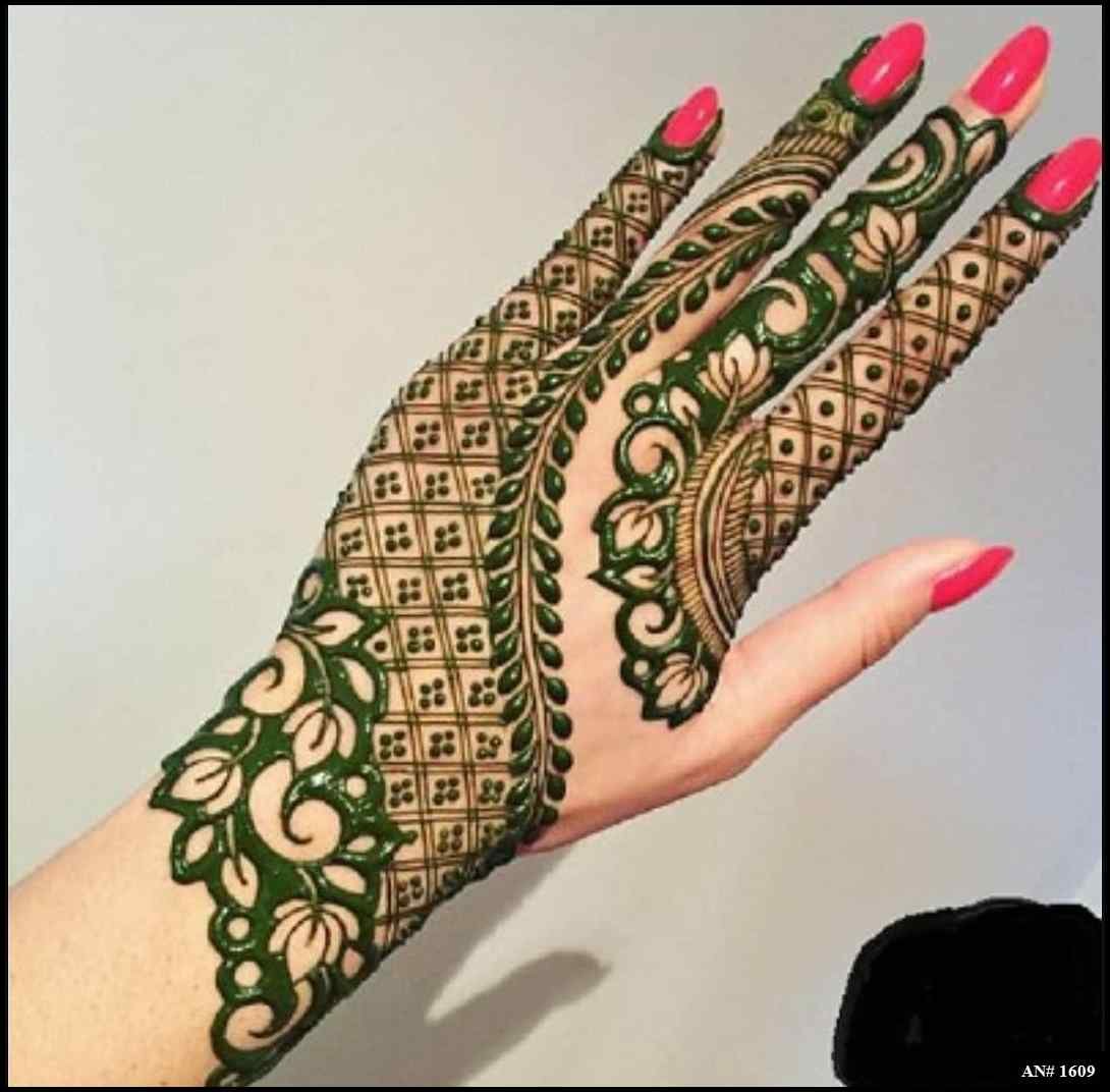 Back Full Hand Bridal Mehndi Design AN 1609