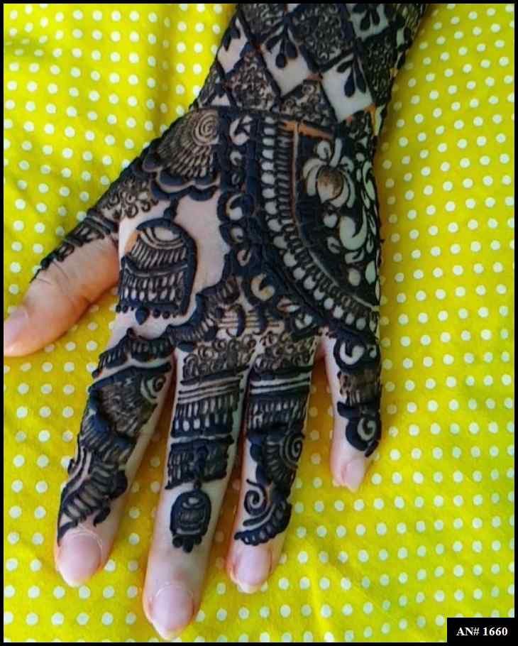 Back Full Hand Bridal Mehndi Design AN 1660