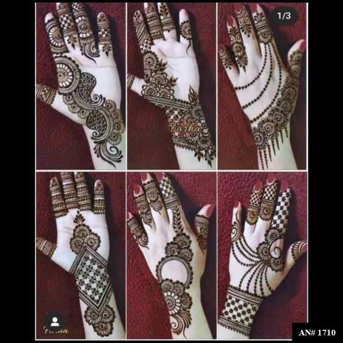 Back Full Hand Bridal Mehndi Design AN 1710