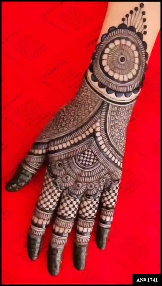 Back Full Hand Bridal Mehndi Design AN 1741