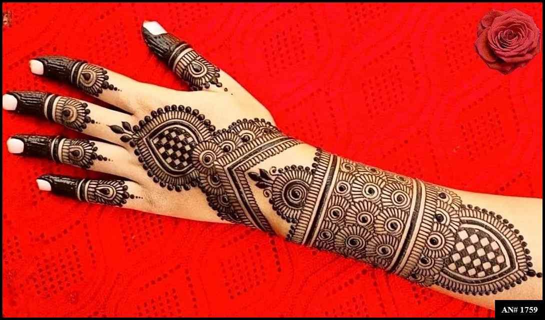Back Full Hand Bridal Mehndi Design (Dulhan)