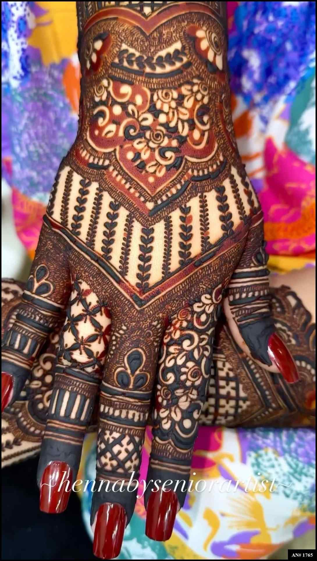 Back Full Hand Bridal Mehndi Design AN 1765
