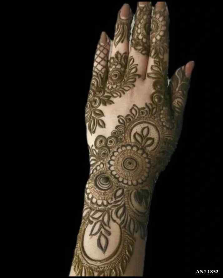 Back Full Hand Bridal Mehndi Design AN 1853