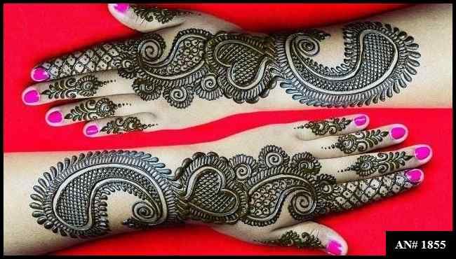 Back Full Hand Bridal Mehndi Design AN 1855