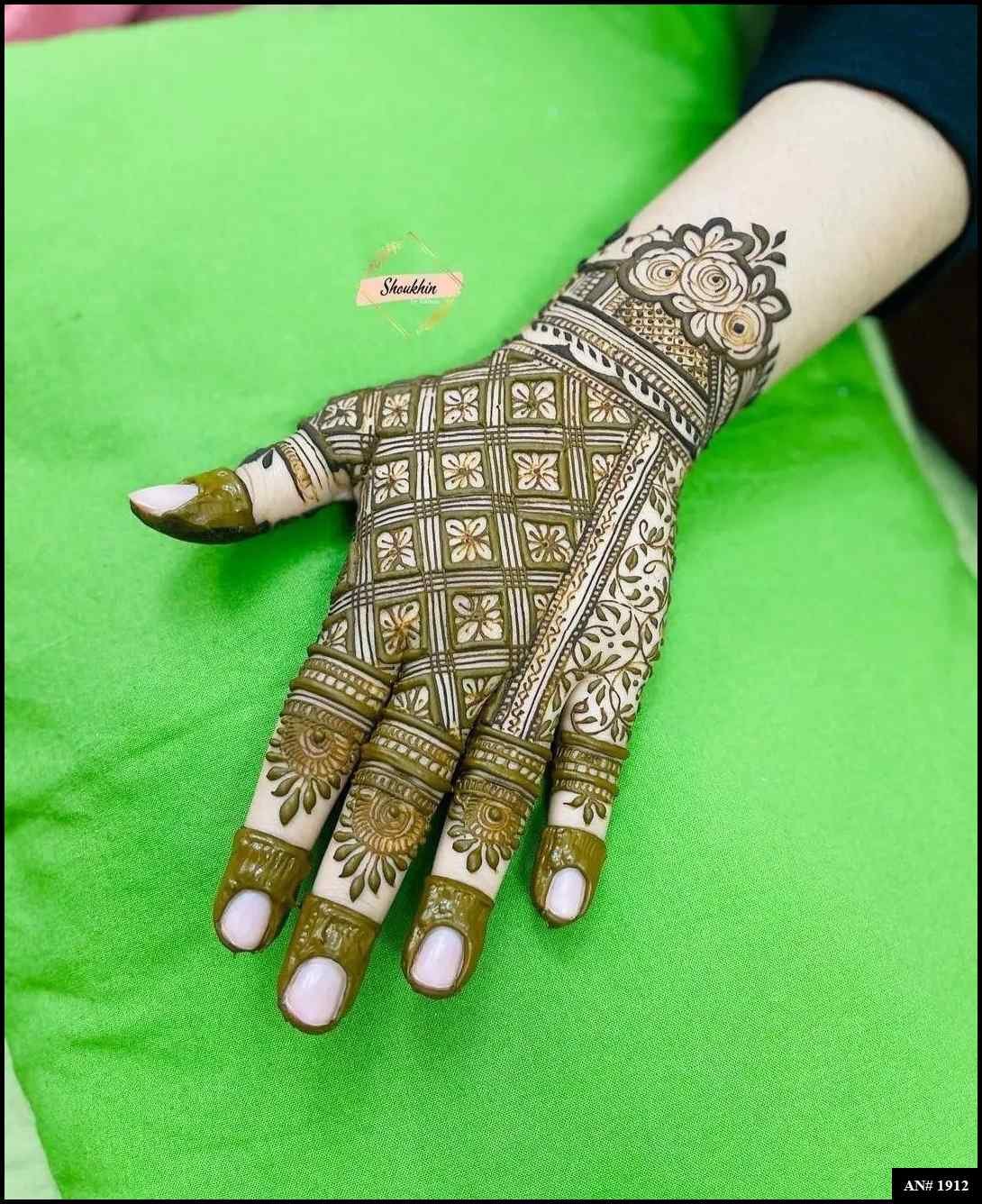 Back Hand Mehndi Design AN 1912