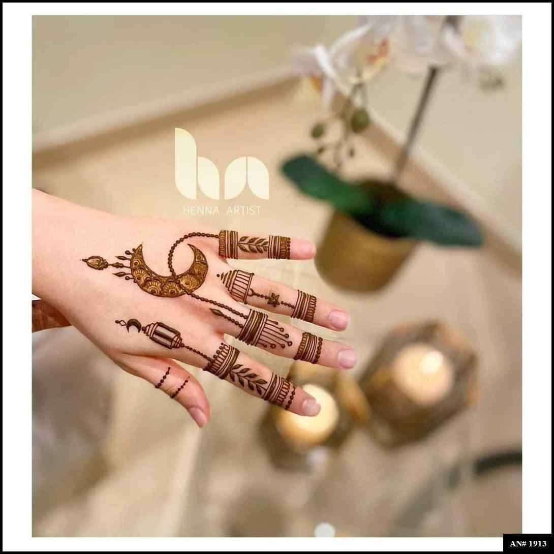 Back Hand Mehndi Design AN 1913