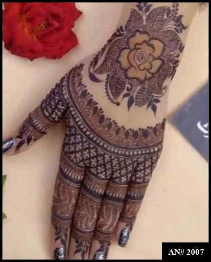 Back Hand Mehndi Design AN 2007