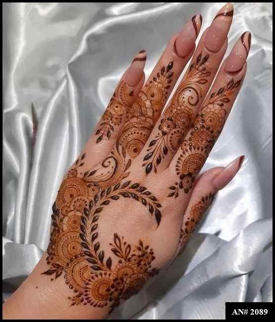 Back Side Mehndi Design AN 2089