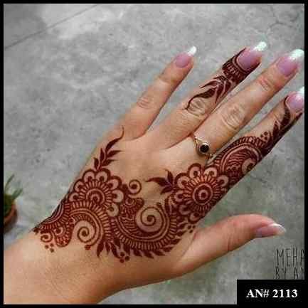 Back Side Mehndi Design AN 2113