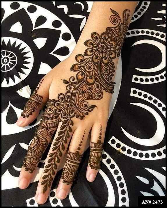 Back Side Mehndi Design AN 2473