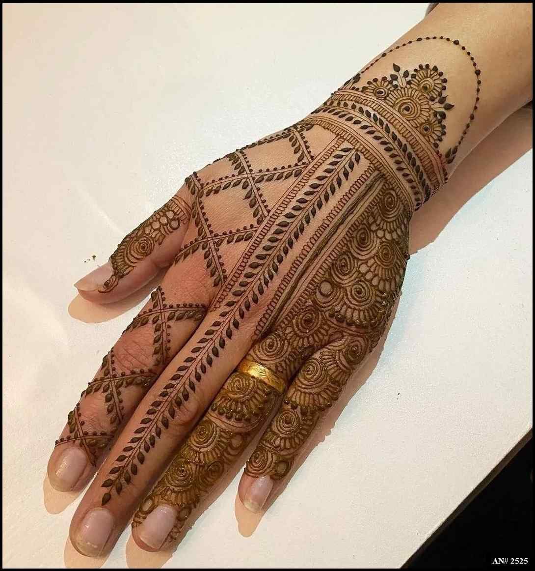 Back Side Mehndi Design AN 2525