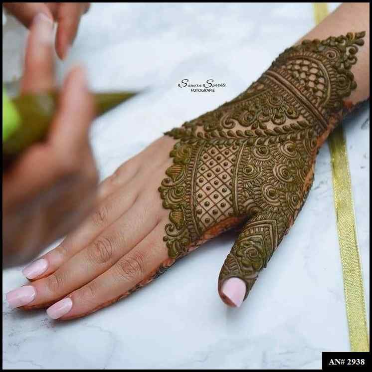 Back Side Mehndi Design AN 2938