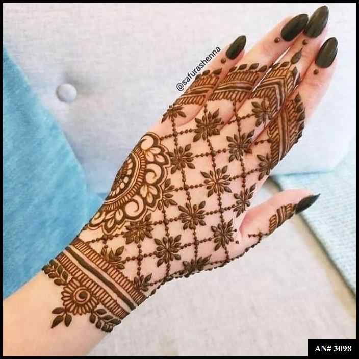 Back Side Mehndi Design AN 3098