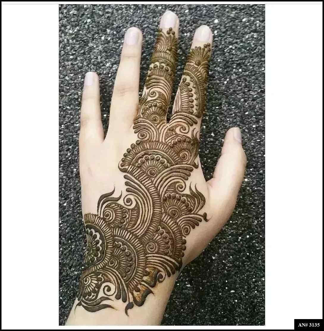 Back Side Mehndi Design AN 3135