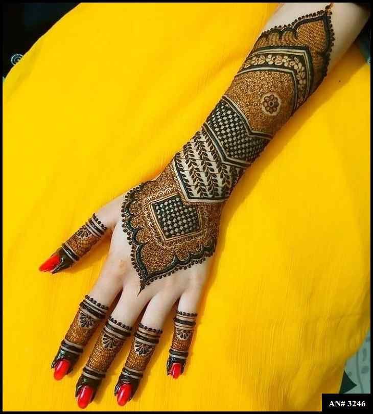 Back Side Mehndi Design AN 3246