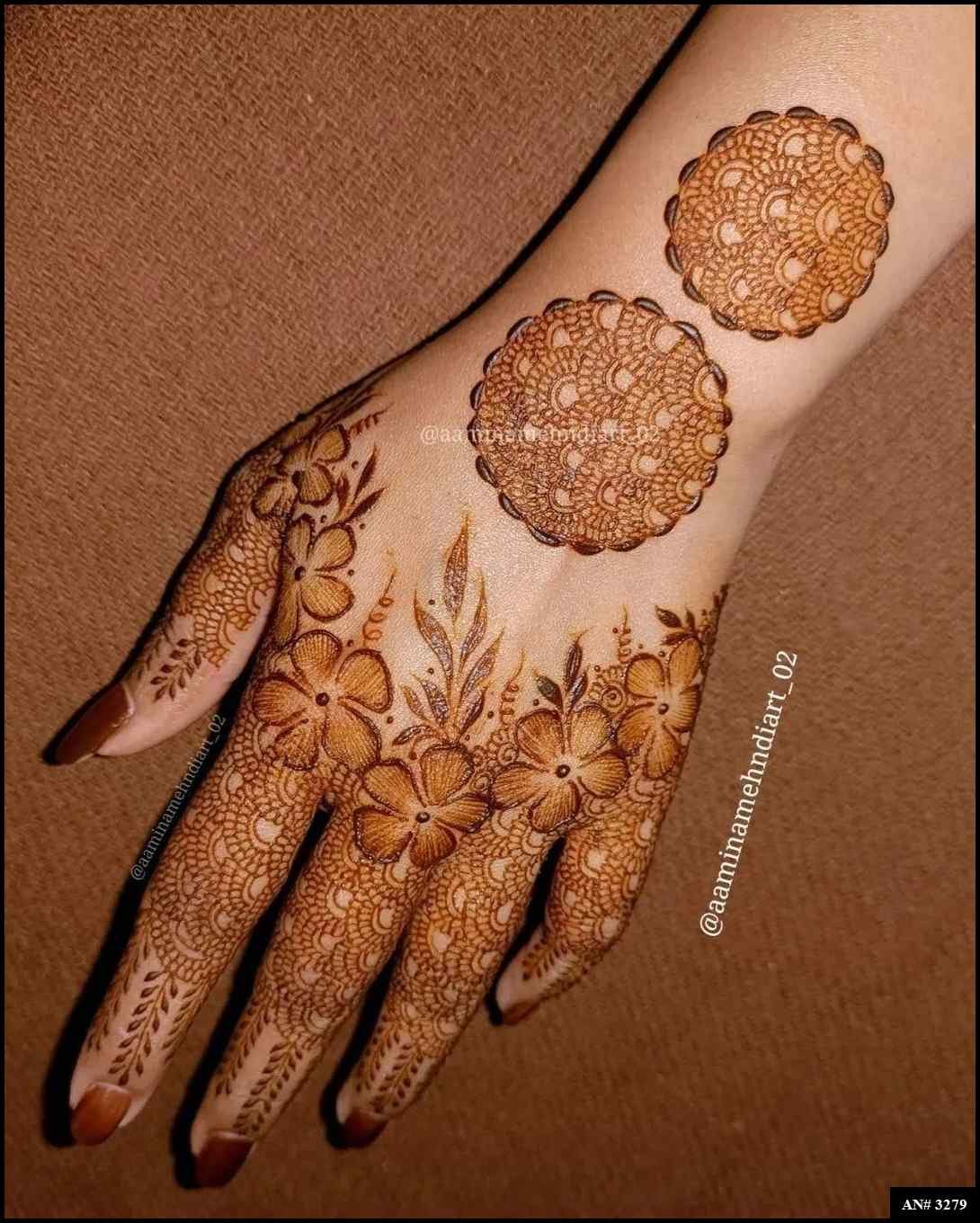 Back Side Mehndi Design AN 3279