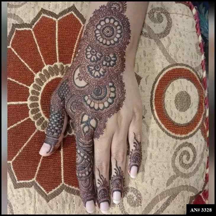 Back Side Mehndi Design AN 3328