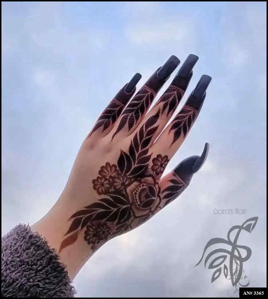 Back Side Mehndi Design AN 3365