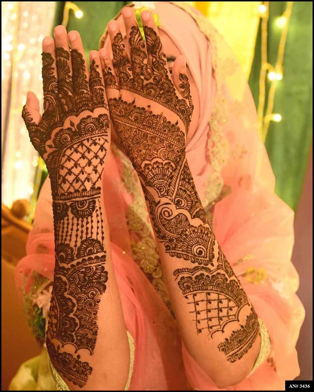 Back Side Mehndi Design AN 3436