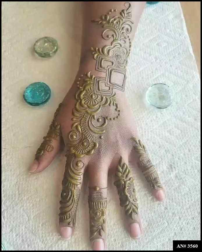 Back Side Mehndi Design AN 3560