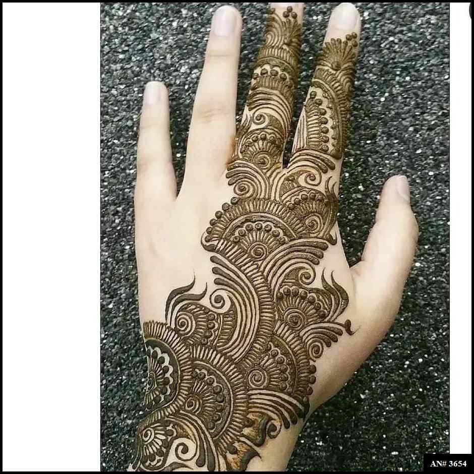 Back Side Mehndi Design AN 3654