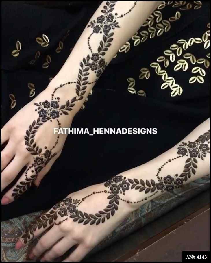 Back Side Mehndi Design AN 4143