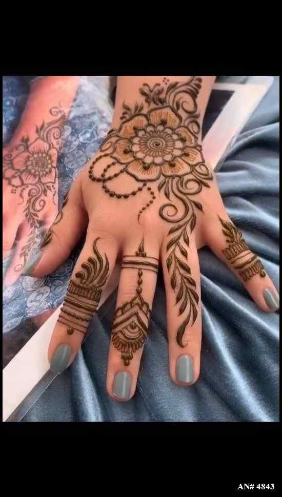 Back Side Mehndi Design AN 4843