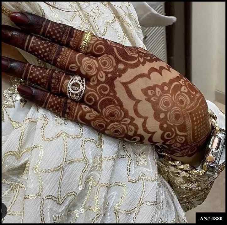 Back Side Mehndi Design AN 4880