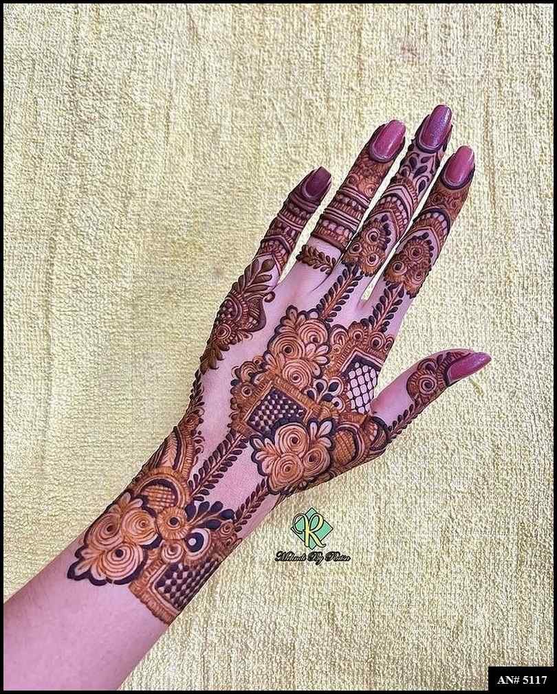 Back Side Mehndi Design AN 5117