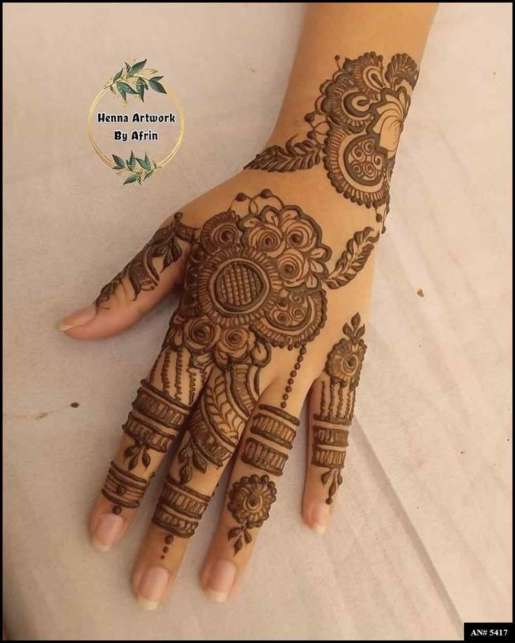 Back Side Mehndi Design AN 5417