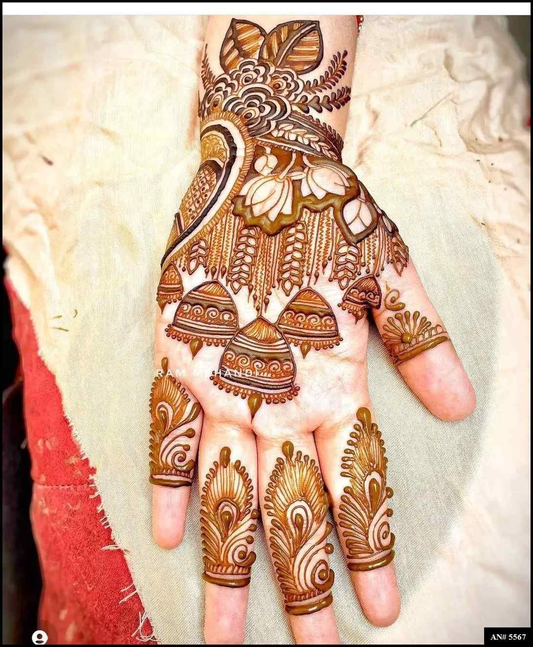 Back Side Mehndi Design AN 5567