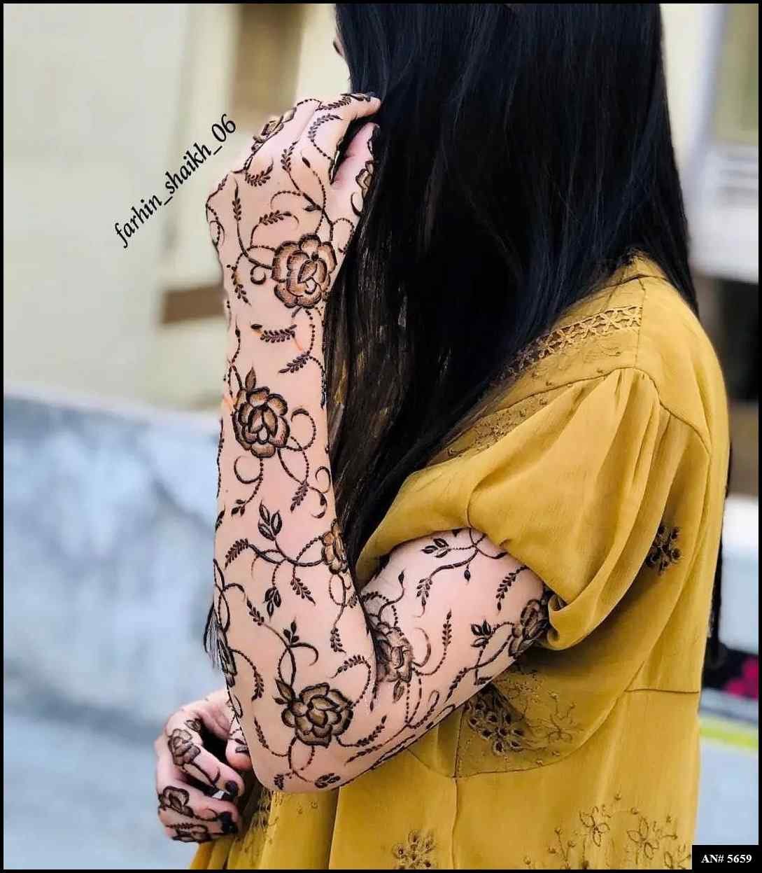 Back Side Mehndi Design AN 5659