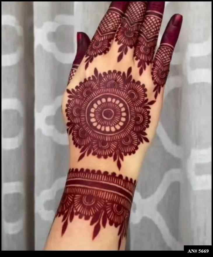 Back Side Mehndi Design AN 5669