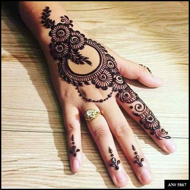 Back Side Mehndi Design [AN 5867]