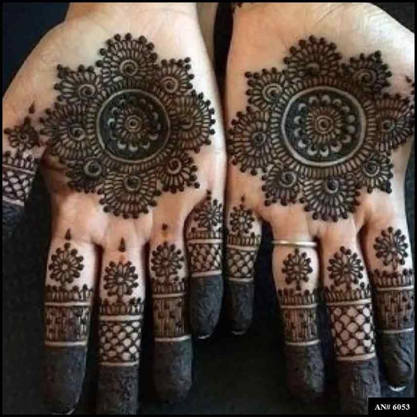 Circle Facebook Mehndi Design AN 6053