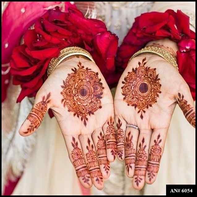 Circle Facebook Mehndi Design AN 6054