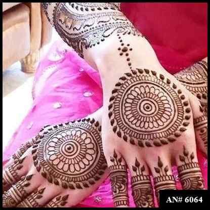 Circle Facebook Mehndi Design AN 6064