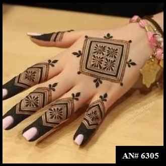 Easy Arabic Back Hand Mehndi Design AN 6305