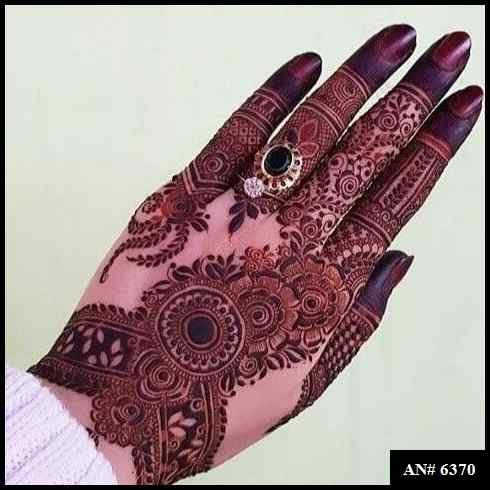 Easy Arabic Back Hand Mehndi Design AN 6370