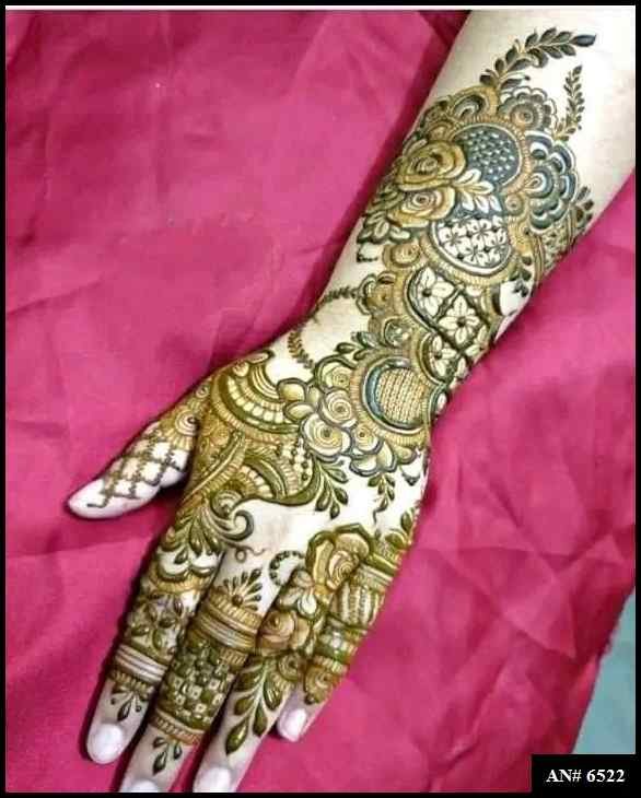 Easy Arabic Back Hand Mehndi Design AN 6522