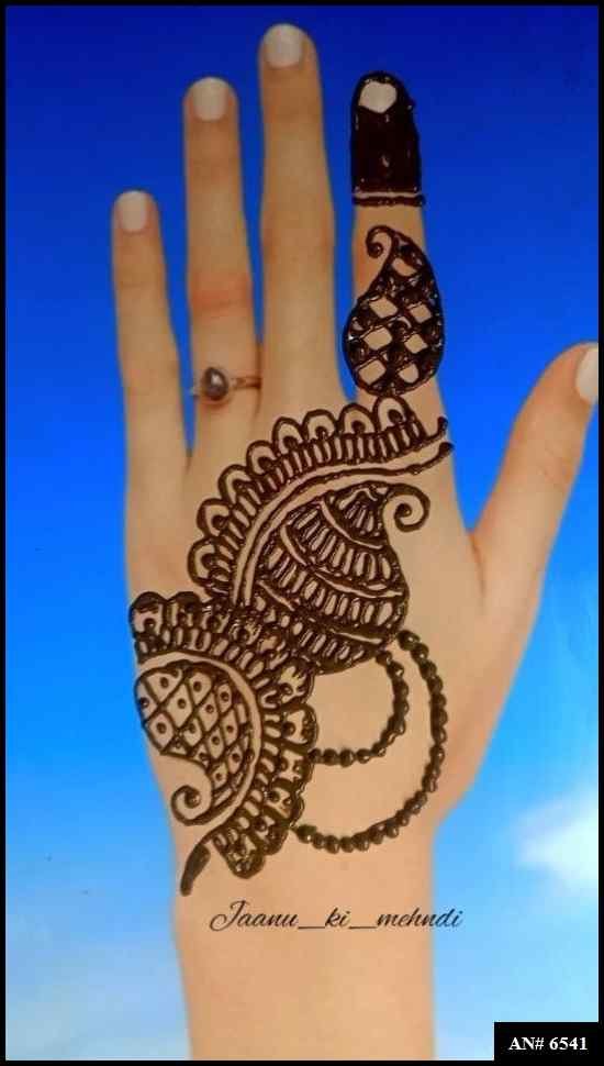 Easy Arabic Back Hand Mehndi Design [AN 6541]