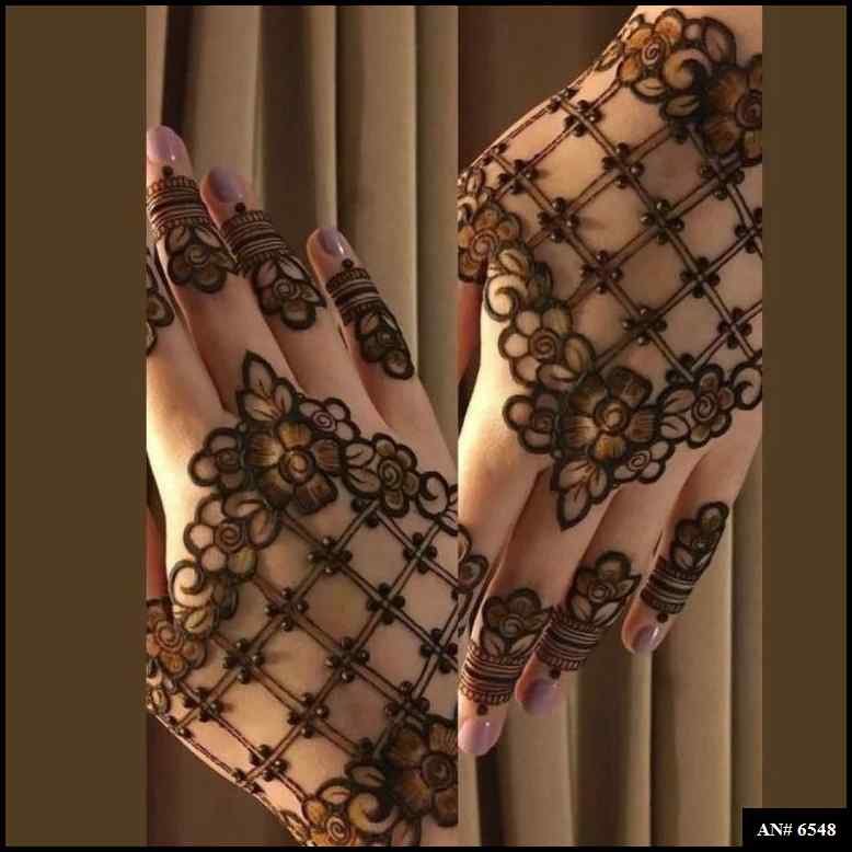 Easy Arabic Back Hand Mehndi Design AN 6548