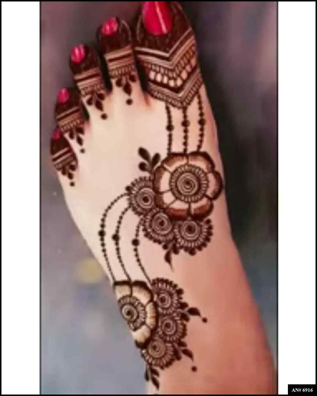 Easy Arabic Back Hand Mehndi Design AN 6916