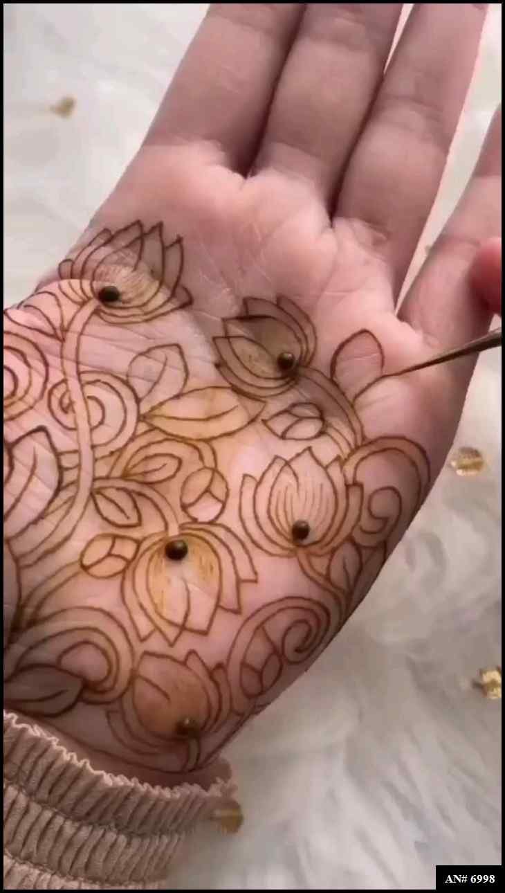 Easy Front Hand,Simple Mehndi Design AN 6998